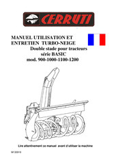 Cerruti BASIC L900 Manuel D'utilisation Et D'entretien