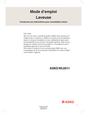 Asko WL6511 Mode D'emploi