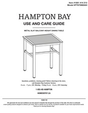 HAMPTON BAY 1001 414 213 Guide D'utilisation Et D'entretien