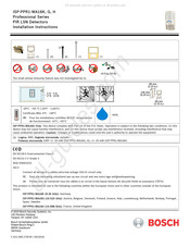 Bosch ISP-PPR1-WA16K Instructions D'installation