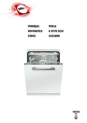 Miele G 6775 Mode D'emploi