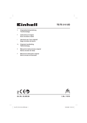 EINHELL TE-TS 315 UD Instructions D'origine