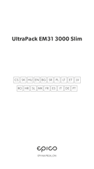 epico UltraPack EM31 3000 Slim Manuel D'utilisation