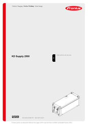 Fronius KD Supply 2500 Instructions De Service