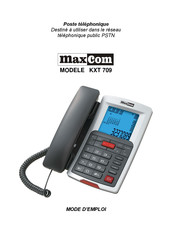 Maxcom KXT 709 Mode D'emploi