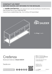 Sauder Credenza 430074 Instructions De Montage