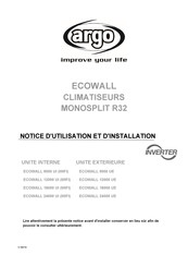 Argo ECOWALL 9000 UI Notice D'utilisation Et D'installation