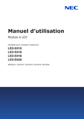 NEC LED-E012i Manuel D'utilisation