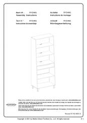 Walker Edison RYDH8G Instructions De Montage