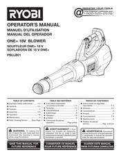 Ryobi ONE+ PBLLB01 Manuel D'utilisation