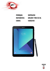 Samsung GALAXY TAB S3 BL Mode D'emploi