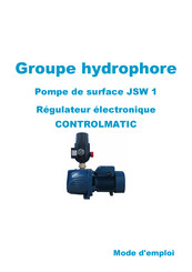 PEDROLLO CONTROLMATIC JSW 1 Serie Mode D'emploi