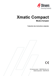 Struers Xmatic Mode D'emploi