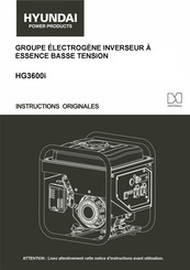 Hyundai power products HG3600i Instructions Originales