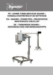 Dynamic TURBO GIGAMIX Instructions Pour L'installation Et Conseils D'entretien