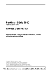 Perkins 2806C-E16 Manuel D'entretien