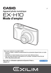 Casio EXILIM X-H10 Mode D'emploi