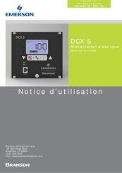 Emerson Branson DCX S Notice D'utilisation