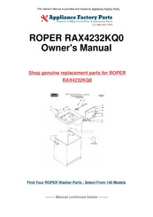 Whirlpool Roper RAX4232KQ0 Instructions D'utilisation