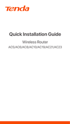 Tenda AC23 Guide D'installation Rapide