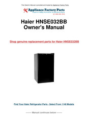 Haier HNSE032BB Guide De L'utilisateur