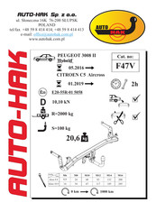 AUTO-HAK F47V Mode D'emploi