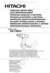 Hitachi DS 13DV2 Mode D'emploi