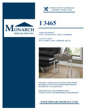 Monarch Specialties I 3465 Instructions D'assemblage