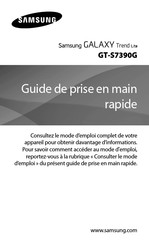 Samsung GALAXY Trend Lite Guide De Prise En Main Rapide