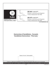 Kalia UMANI BF1069 Instructions D'installation