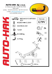 AUTO-HAK G79V Instructions De Montage