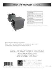 Broan-NuTone V150E75NS Serie Guide D'installation Et D'utilisation