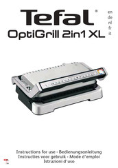 TEFAL OptiGrill 2in1 XL Mode D'emploi