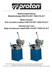 Proton KSS-315-2ST Mode D'emploi