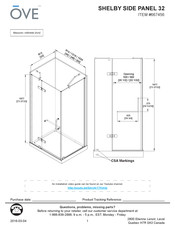 OVE SHELBY SIDE PANEL 32 667456 Manuel D'installation