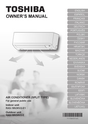 Toshiba RAS-18N3AV2-E Manuel Du Propriétaire