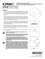 QSC LF-3115 Manuel D'instructions