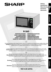 Sharp R-363 Mode D'emploi