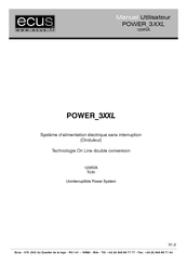 Ecus POWER 3XXL 120KVA Manuel Utilisateur