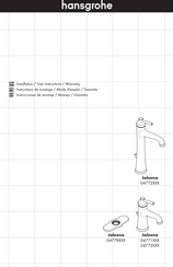 Hansgrohe Joleena 04772 Serie Instructions De Montage / Mode D'emploi / Garantie