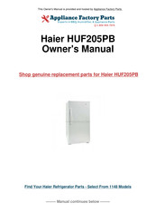 Haier HUF205PB Guide De L'utilisateur