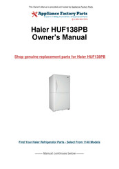 Haier HUF138PB Guide De L'utilisateur