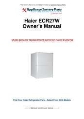 Haier ECR27W Manuel De L'utilisateur