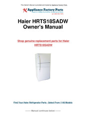 Haier HRTS18SADW Guide De L'utilisateur