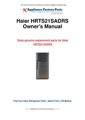 Haier HRTS21SADRS Guide De L'utilisateur