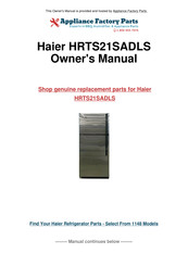 Haier HRTS21SADLS Guide De L'utilisateur