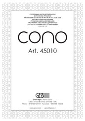 Gessi Cono 45010 Instructions D'installation