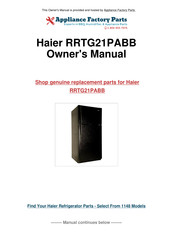 Haier RRTG21PABB Guide De L'utilisateur