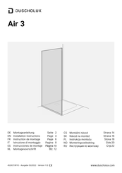 Duscholux Air 3 Instructions De Montage