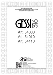 Gessi 316 54010 Manuel D'installation